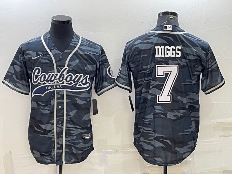 Men Dallas Cowboys 7 Diggs Camo 2022 Nike Co branded NFL Jerseys